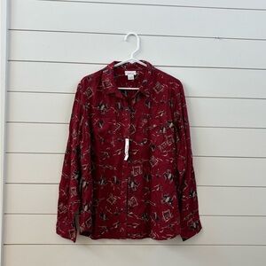 Ariat Red Button Down Shirt for Women
